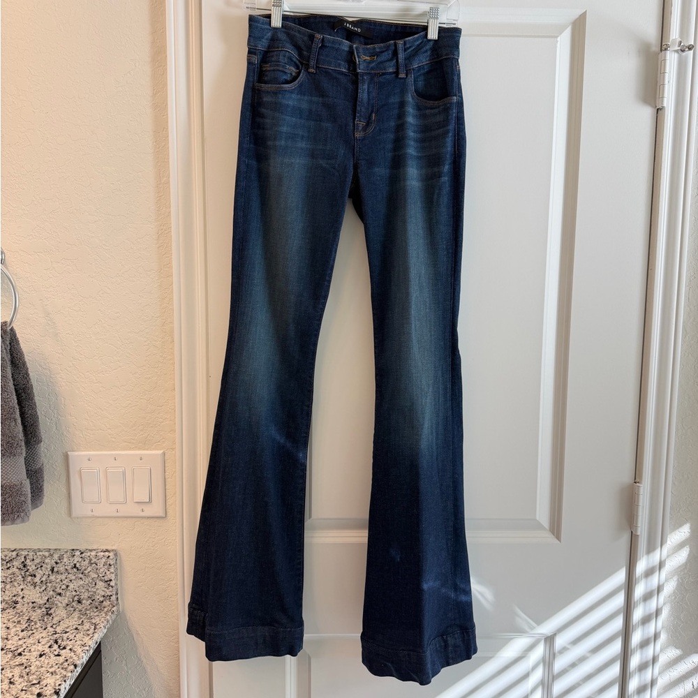 J Brand Dark Blue Flare Jeans